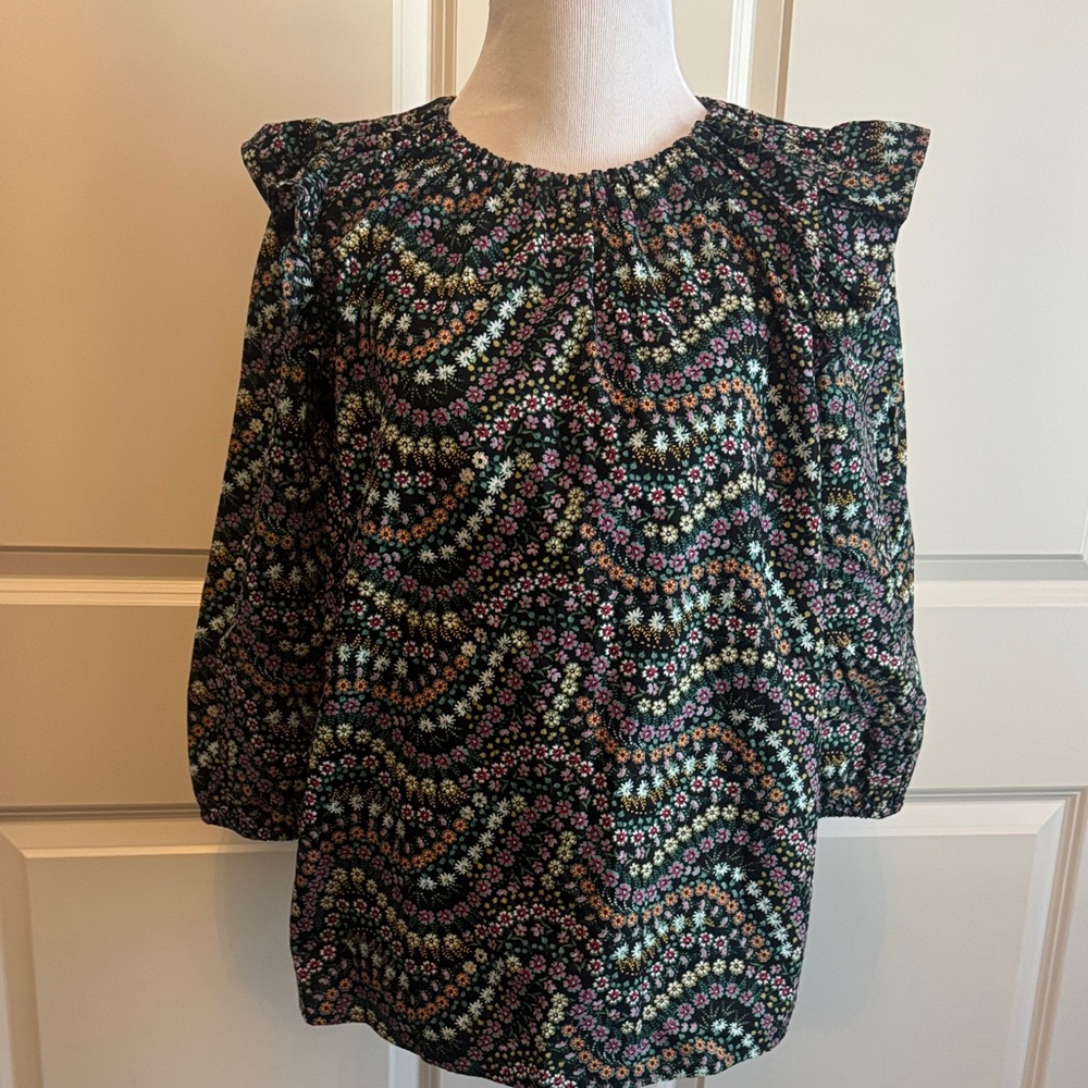 LOFT Multicolor Floral Blouse Sz XS